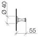 Dornbracht-MADISON-Haken-Ausladung 55mm-Messing (23kt), 83251970-09 Galeriebild 3